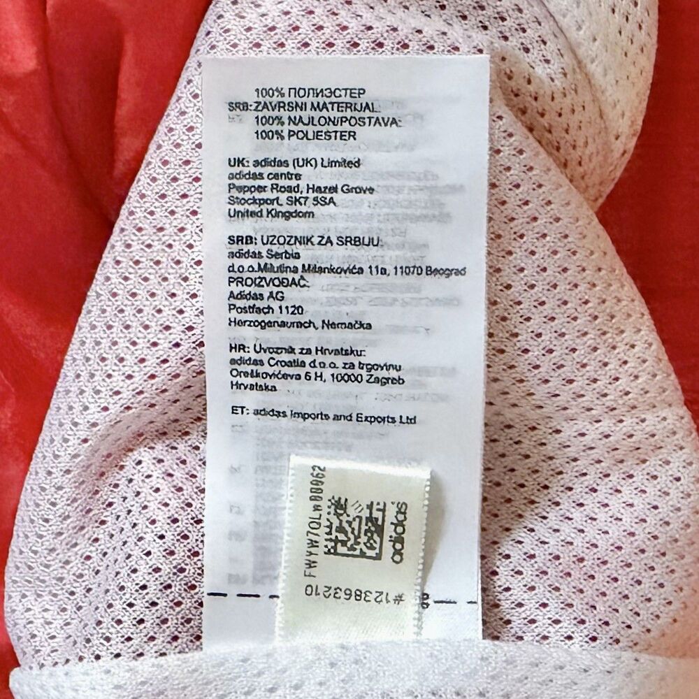 Adidas Originals Trefoil Big Logo Track Pants Joggers Lush Red White Size XS New - Picture 9 of 11